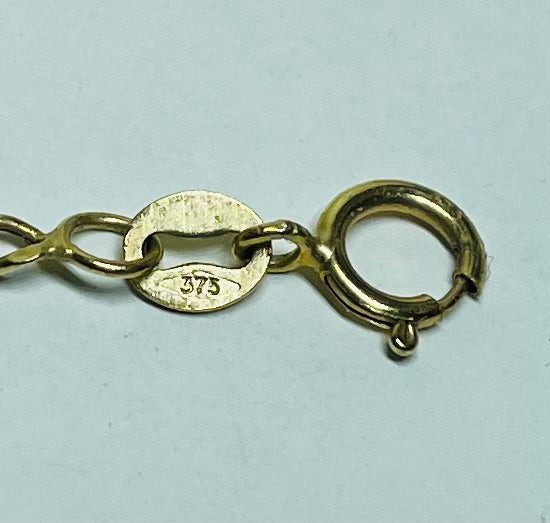 9 karats guldarmband för baby, 14 cm långt