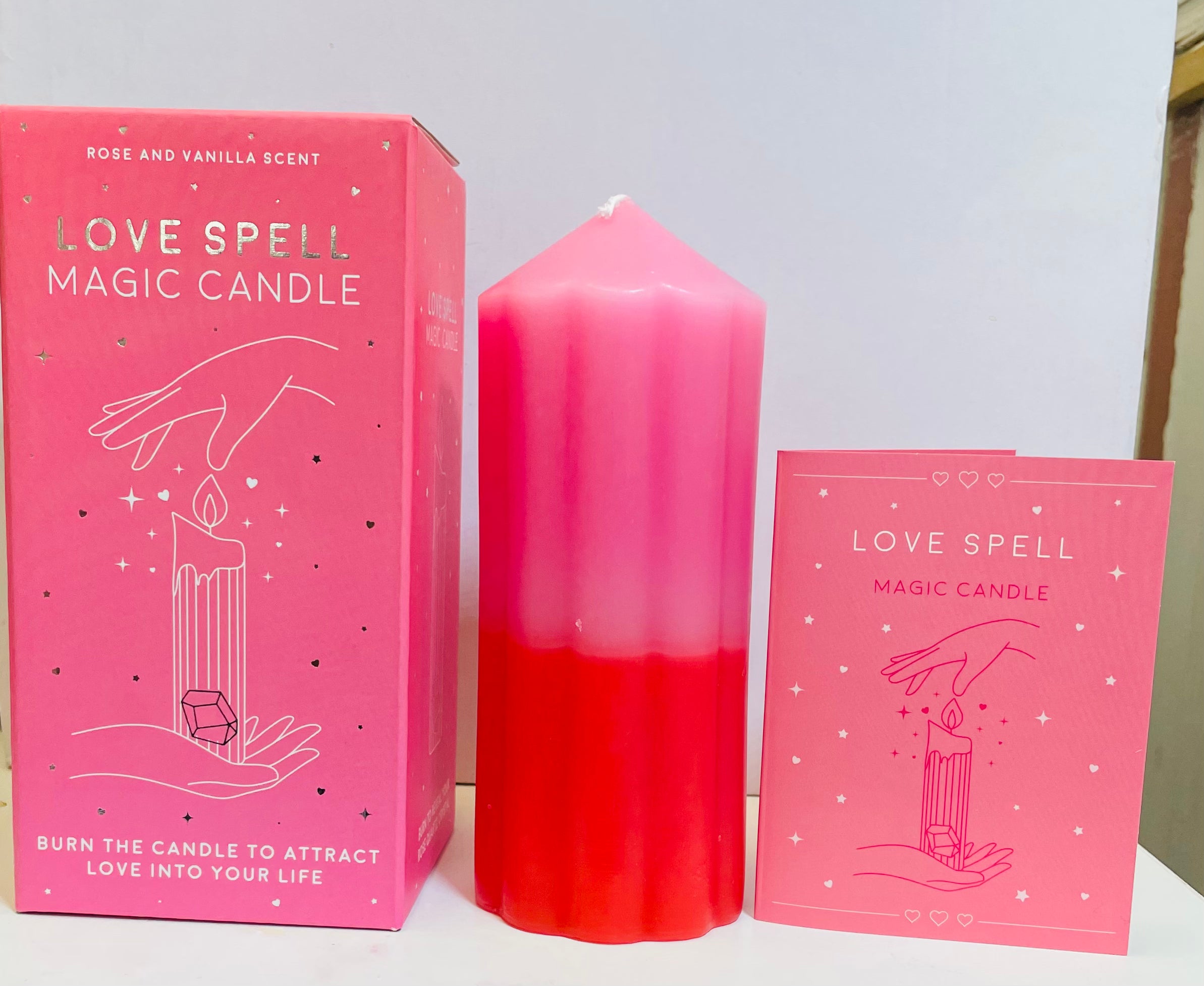 rose and vanilla scent  Love spell Magic candle