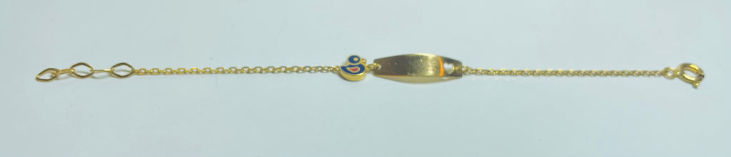 Babyarmband i 21 karat guld, 1.9g, 13 cm långt