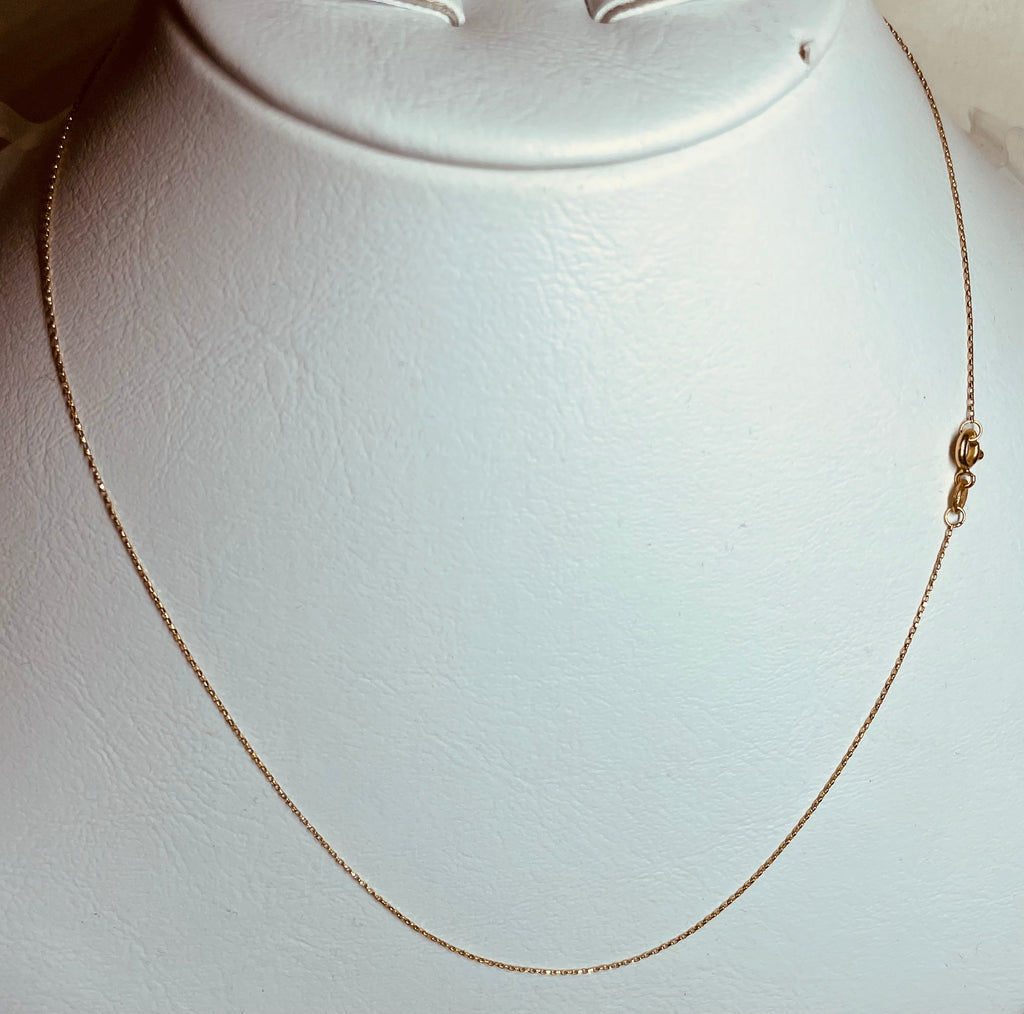 18 karats guldkedja, 42 cm lång