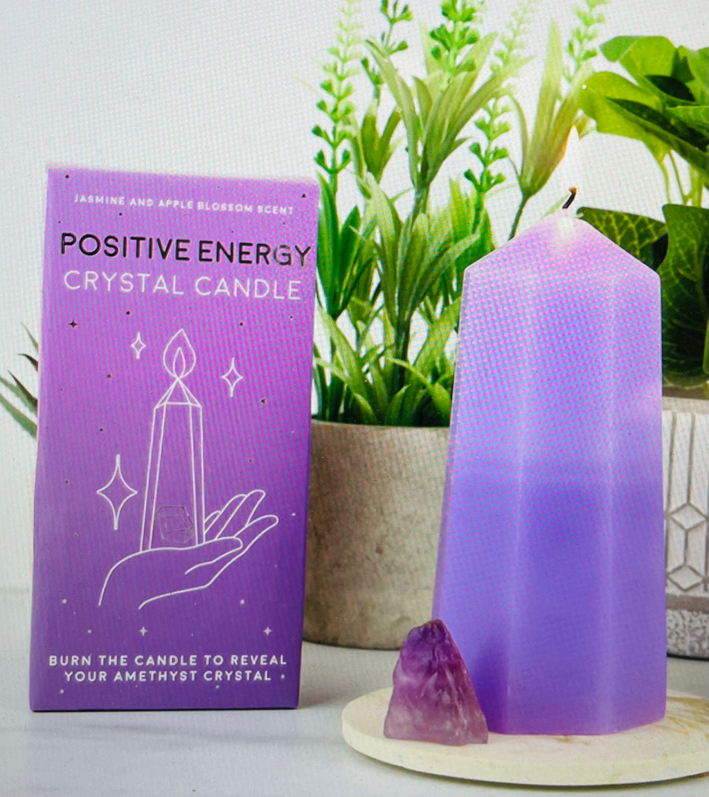 Ljus Positivitetskristall Attrahera positiv energi i ditt liv med detta Kristalljus.