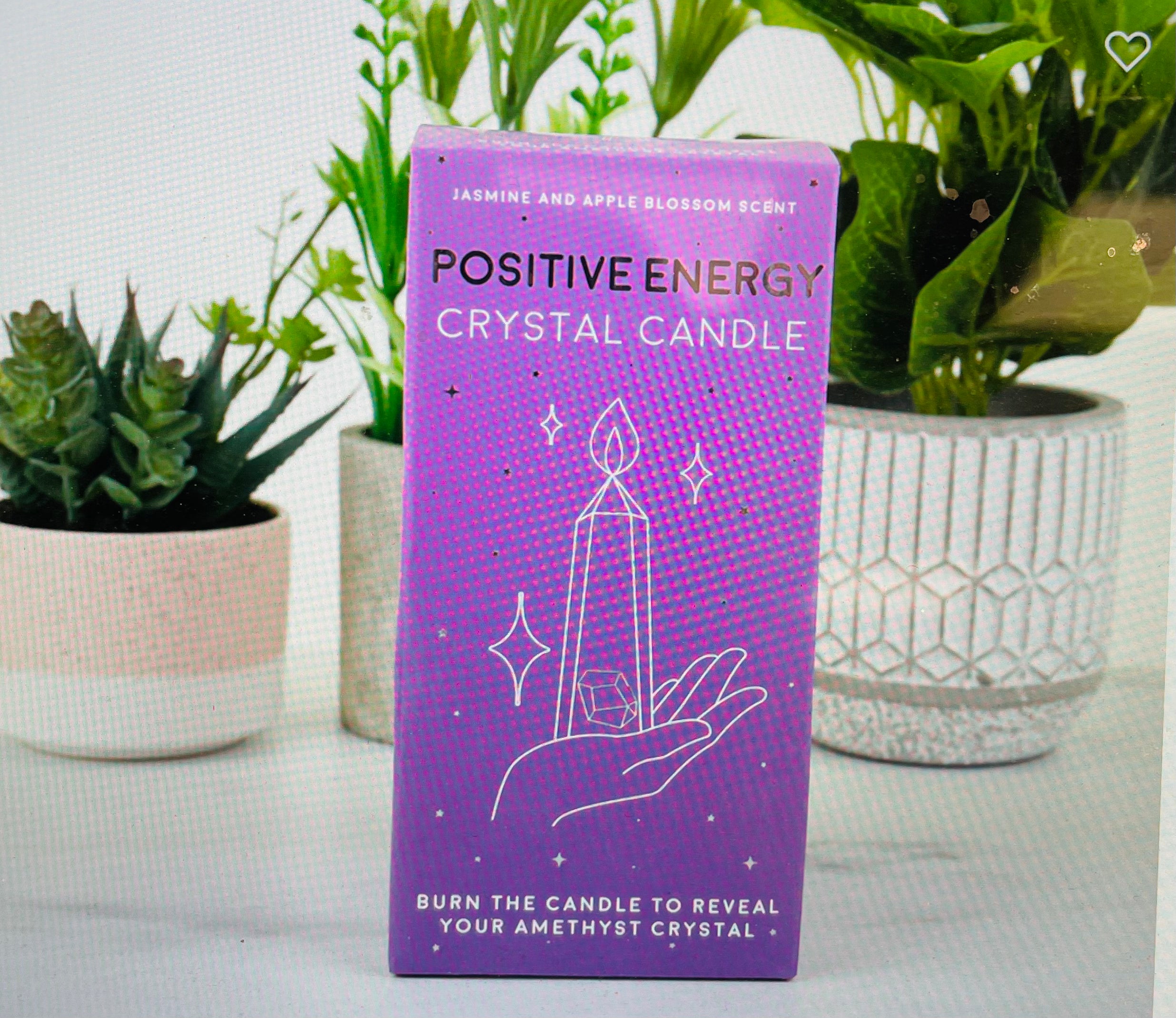 Ljus Positivitetskristall Attrahera positiv energi i ditt liv med detta Kristalljus.