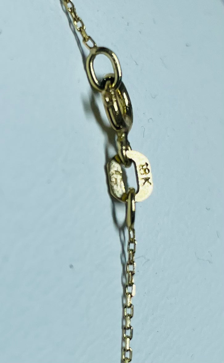 guldkedja, 18K 44 cm lång