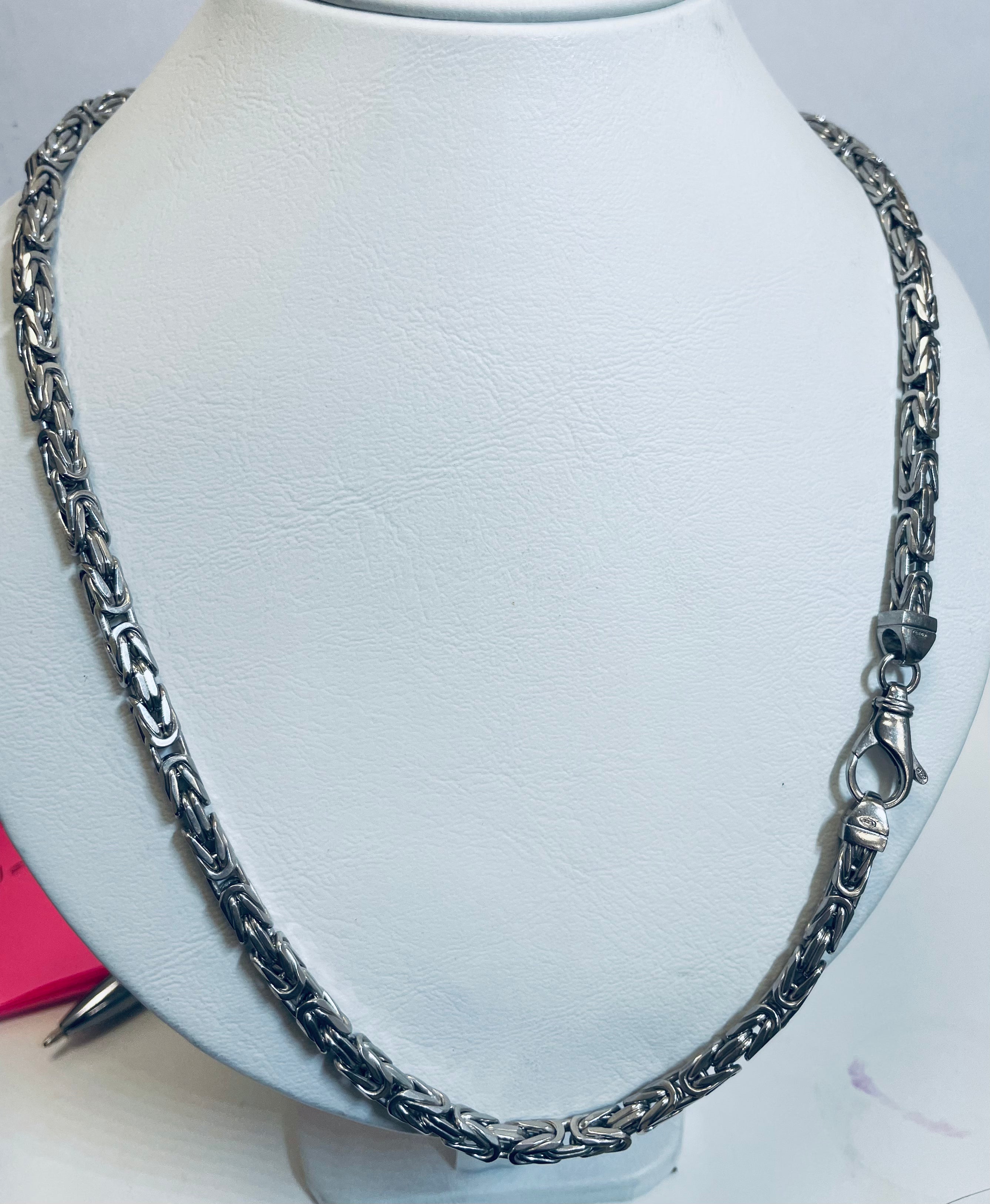 Kejsarlänk halskedja äkta Silver 925% 6,8mm  L 60cm